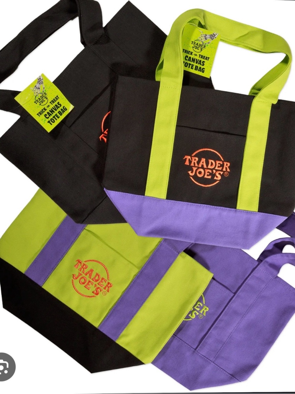 Trader Joe’s Halloween mini Canvas totes bundle